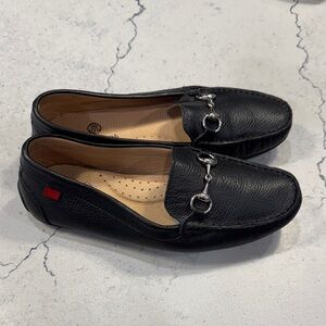 Marc Joseph Black Leather Slip-On Loafers